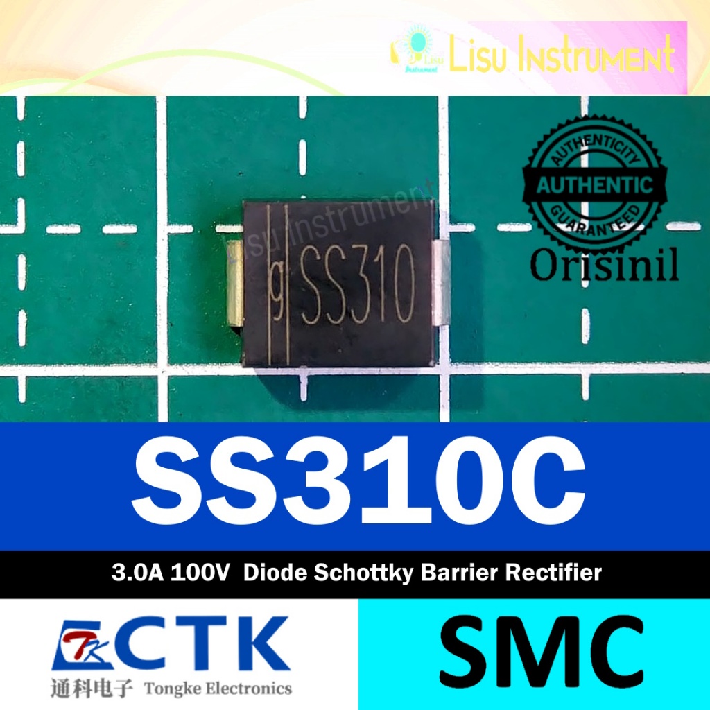 SS310C 3A 100V Schottky Barrier Rectifier SS310 SMC CTK Electronics