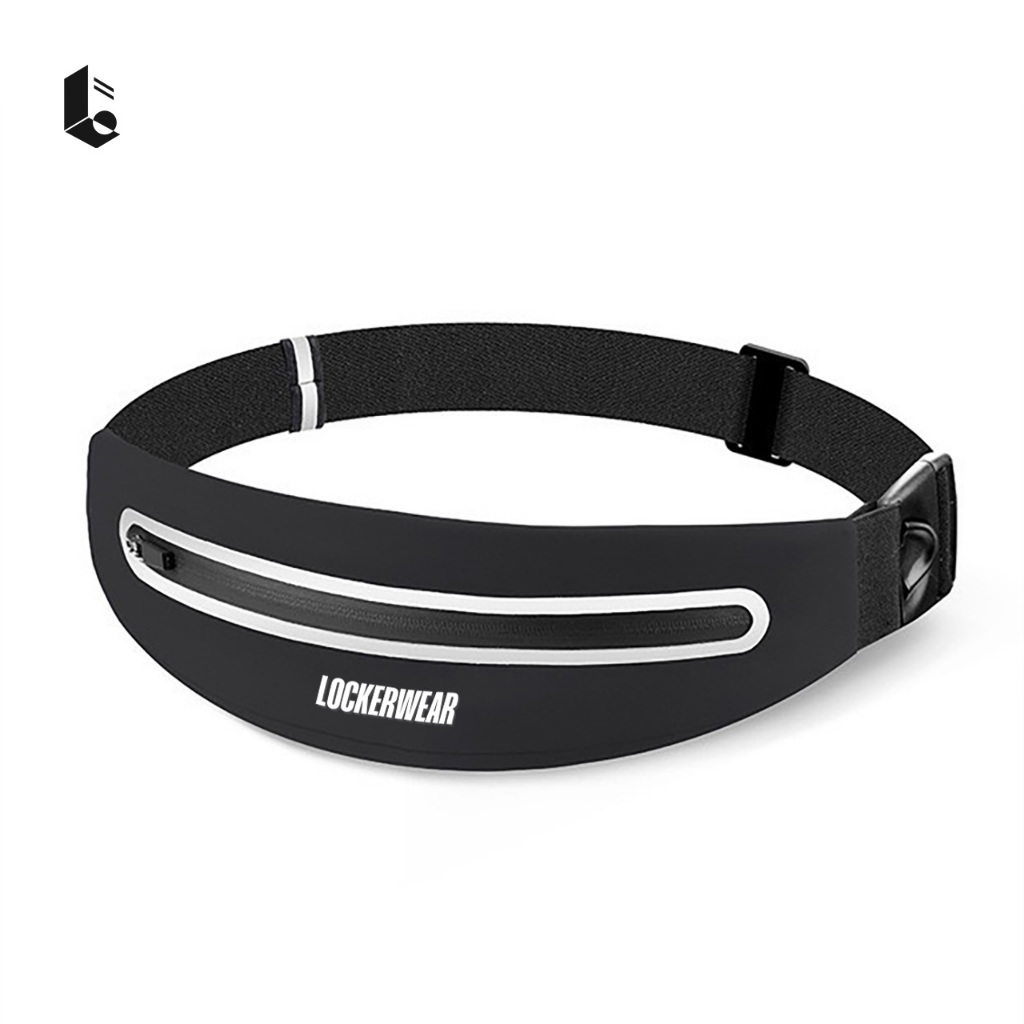 Lockerwear Running Belt กระเป๋าคาดเอวกันน้ํายืดหยุ่นยืดกีฬาจักรยานวิ่ง Jogging Belt Bag