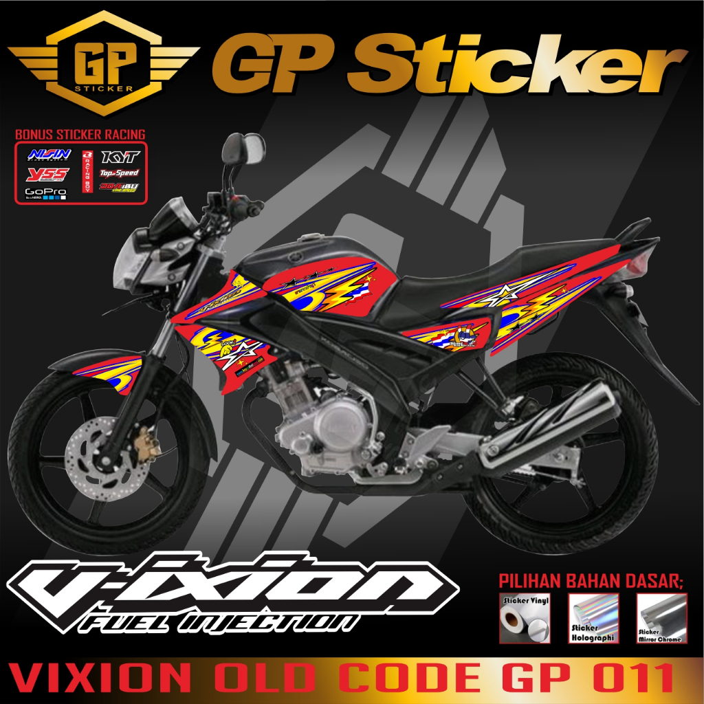 HONDA VISION OLD VARIATION STRIPING / HONDA VISION OLD MOTORCYCLE STICKER LIST / CUSTOME | GP 011
