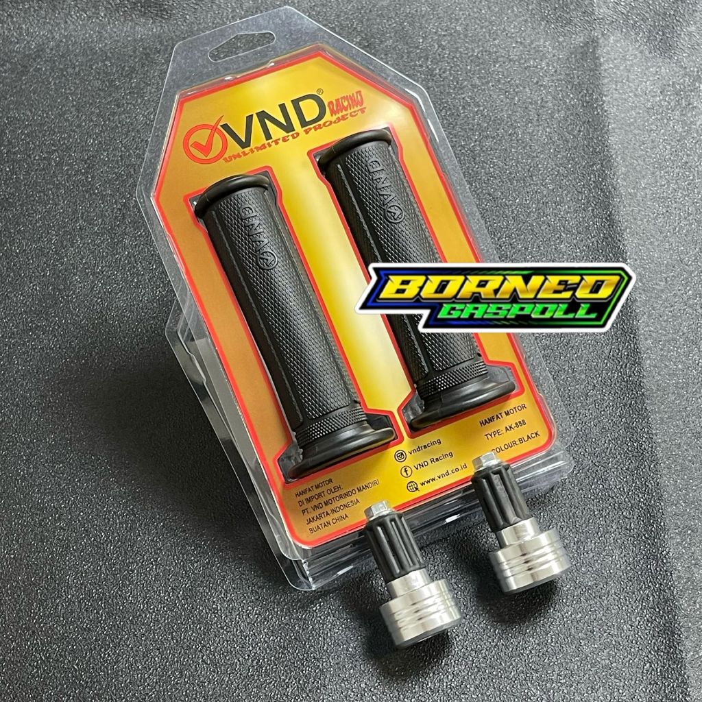 Variation 2in1 Handgrip VND AK-888 ใหม่ + Jalu Stang end bar แกะสลัก Pcx Vario Beat Nmax Mio Jupiter