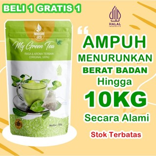{MY GREEN TEA} Teh Hijau NO.1 Pelangsing Herbal Peluntur Lemak Detox Sliming Tea Penurun Berat Badan Herbal Pelangsing Teh Hijau