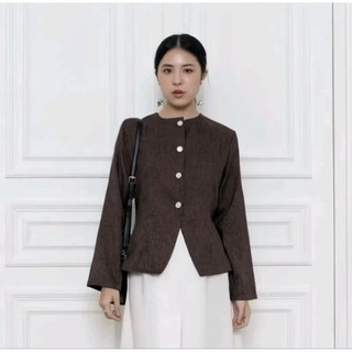 Nazira - Ailee Long Sleeve Top Atasan Wanita Lengan Panjang Blouse Blazzer Wanita
