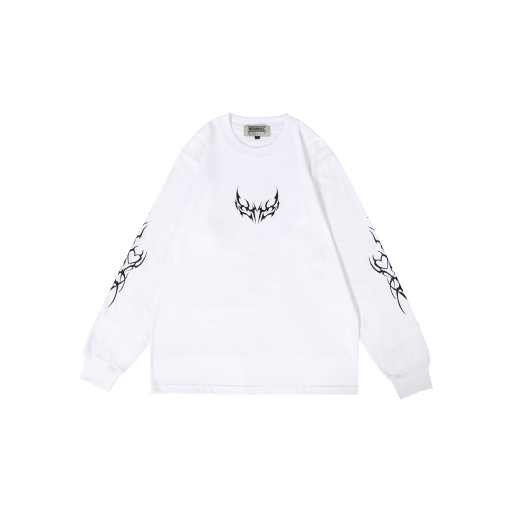 Wormhole Merch I Walk Alone Long Alone Tee สีขาว