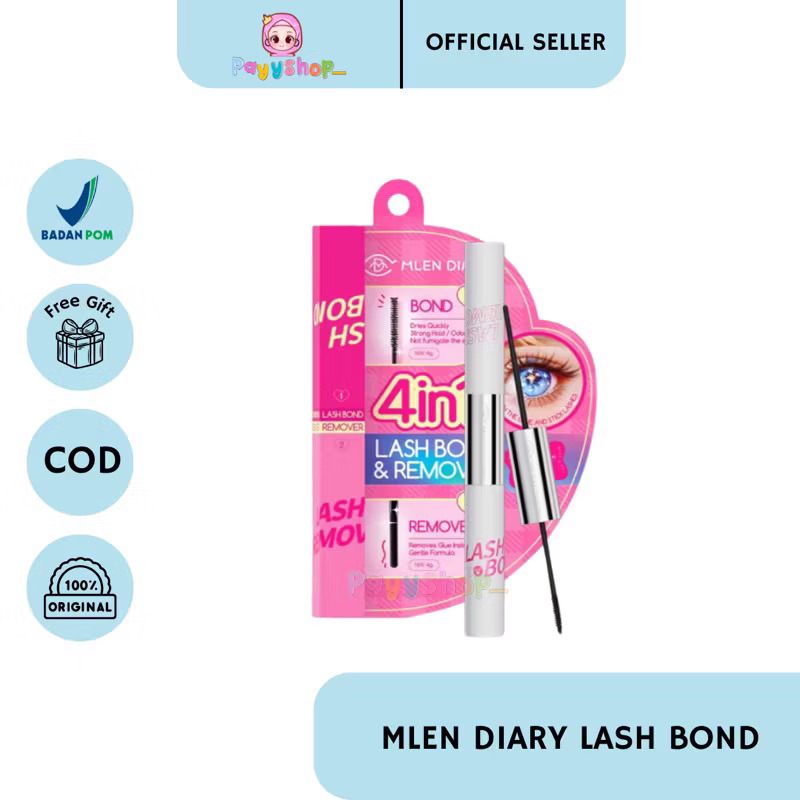 MATA MLEN DIARY lash bond and eyelash Remover กาวมาสคาร่า & น้ํายาลบขนตาปลอม - กันน้ําและยังติดทนนาน