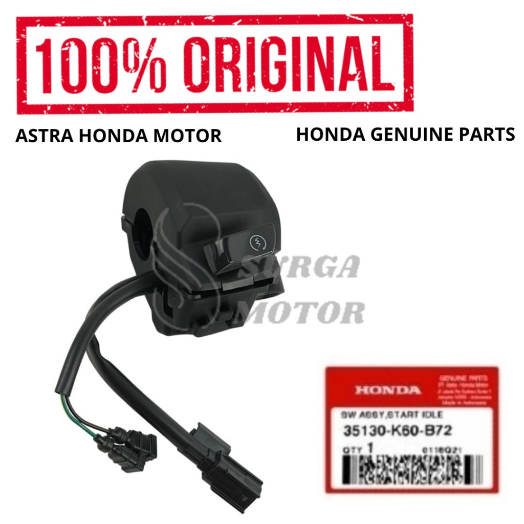 สวิทช์ Assy เริ่มต้น Idle Vario 125 eSP K2V 35130-K60-B72 ขวาผู้ถือสวิทช์ Starter Vario125 Starter 3