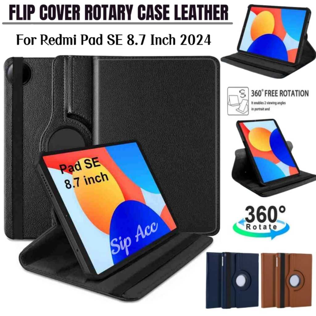 เคส Redmi Pad SE 8.7 | Redmi Pad SE 8.7 | Xiaomi Redmi Pad SE 8.7 2025 - เคสหนังแบบหมุนแบบฝาพับ