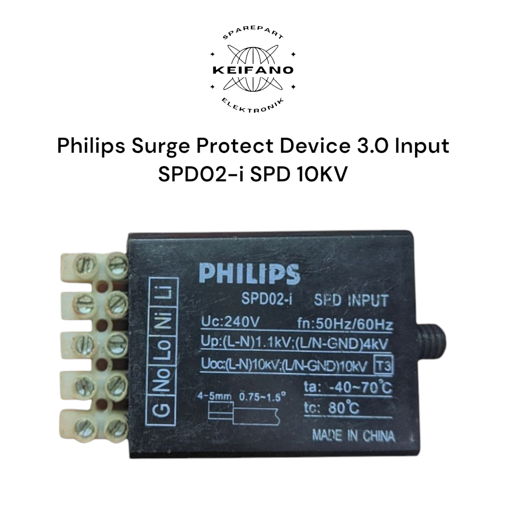 อุปกรณ์ป้องกันไฟกระชาก Philips 3.0 อินพุต SPD02-i SPD 10KV