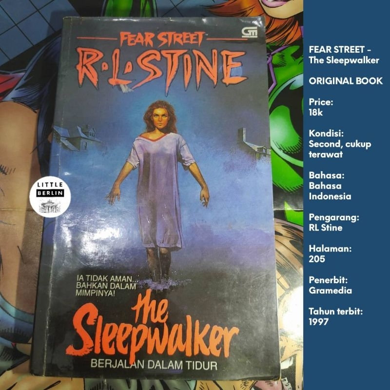 นวนิยายลึกลับดั้งเดิม FEAR STREET The Sleepwalker RL Stine ผู้แต่ง Gumps Horror Stories นิยายวัยรุ่น