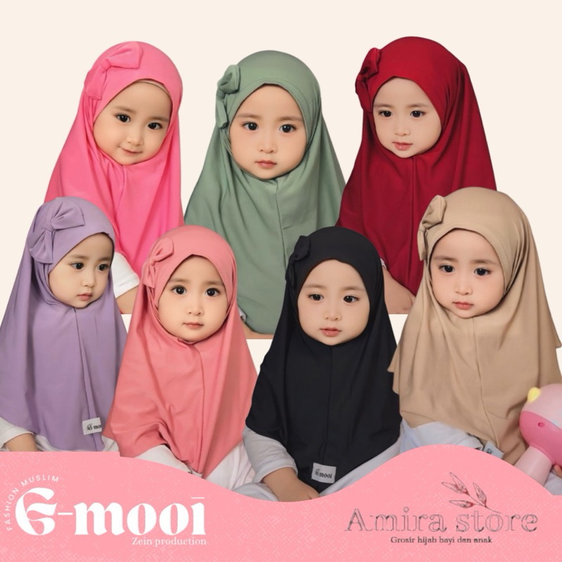 G-MOOI ฮิญาบเด็ก 0-6 เดือน 1-8 ปี MISYA RIBBON ฮิญาบเด็ก ผ้าคลุมผมเด็กแรกเกิด