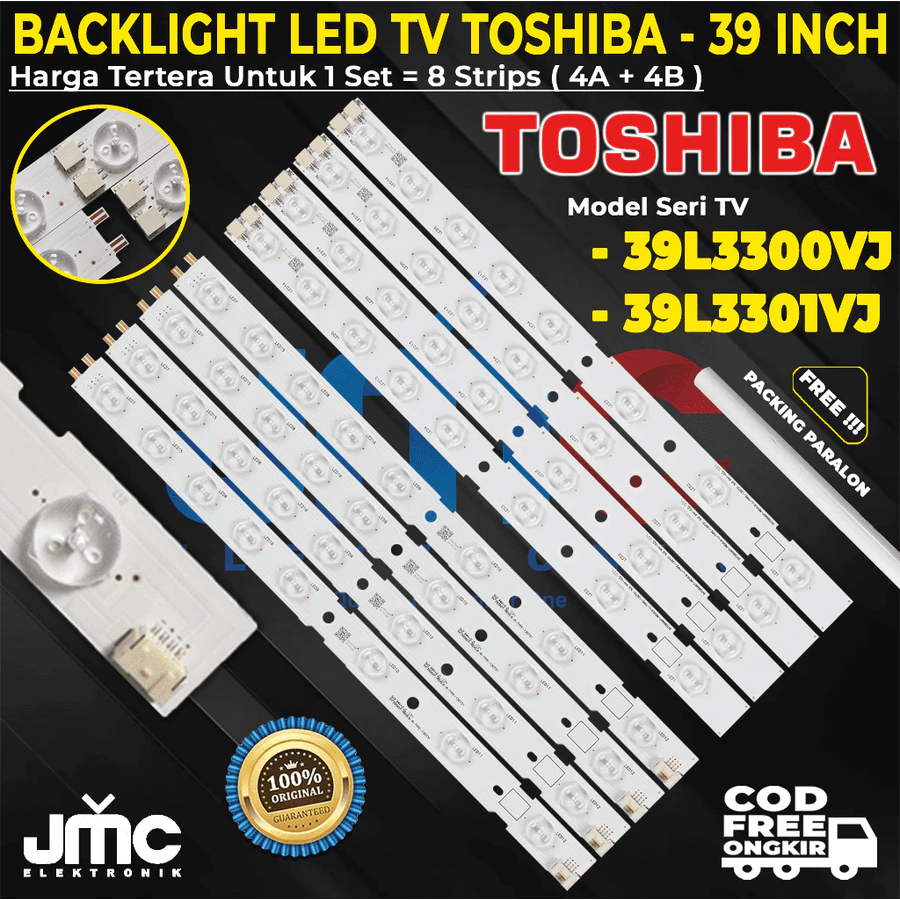 TOSHIBA LED TV BACKLIGHT 39 INCH 39L3300 39L3301 39L3300VJ 39L3301VJ 39L BL LAMP 39L3300 39L3301 39I