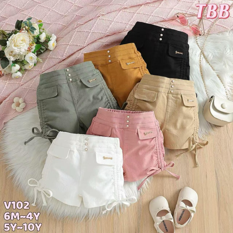 (A01914)GIRLS SHORTS DRAWER POCKETS 3 MONTHS-36 MONTHS