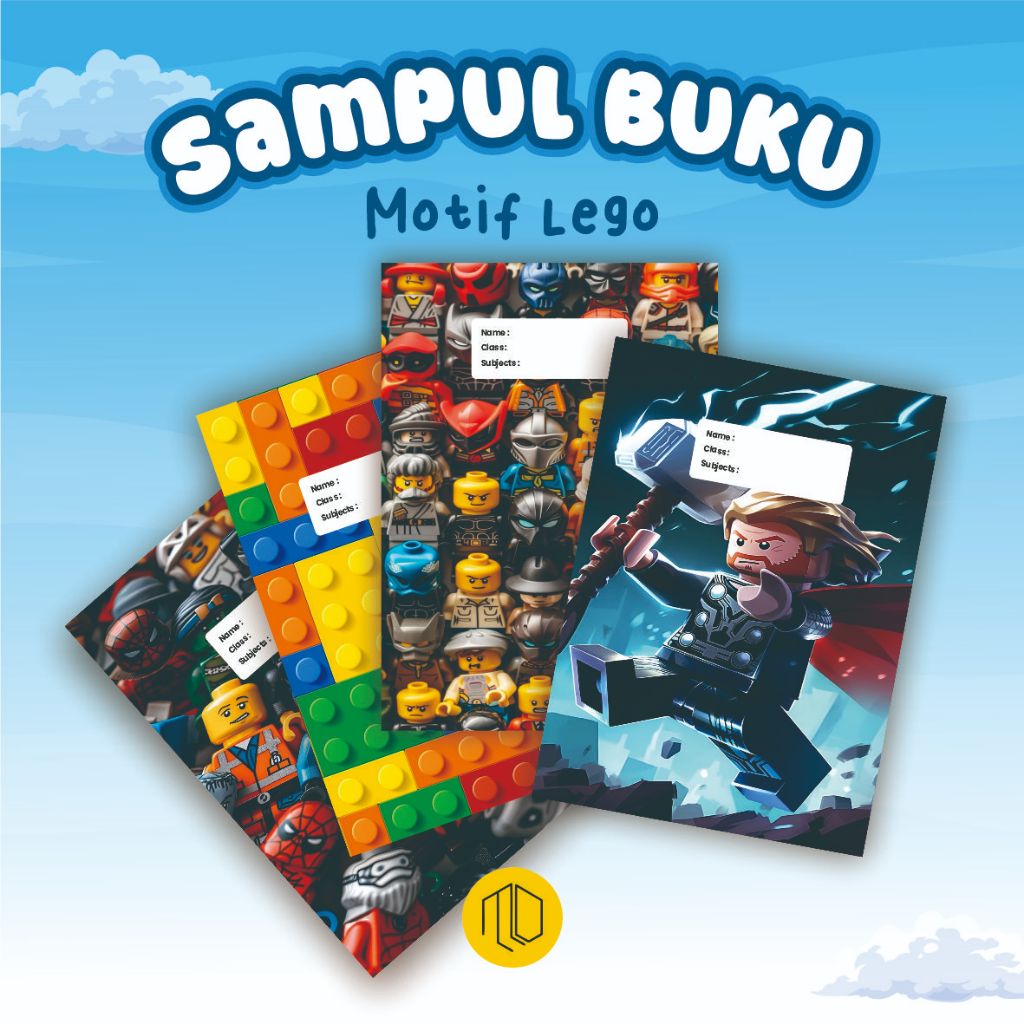(10 ชิ้น) Lego Motif Book Cover - Aesthetic Book Cover - Aesthetic Book Cover - Motif Book Cover - B