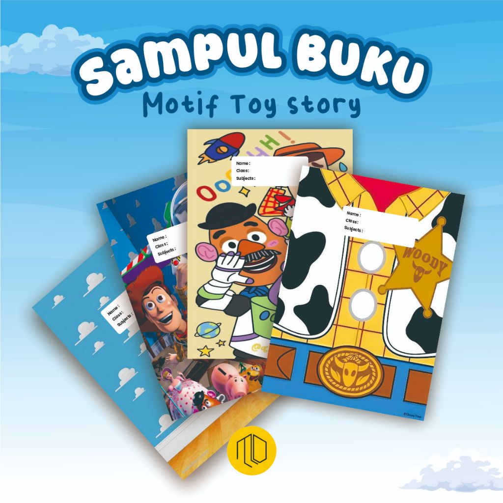 (10 ชิ้น) Toy Story Motif Book Cover - Aesthetic Book Cover - Aesthetic Book Cover - Motif Book Cove