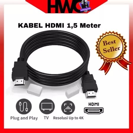 สาย HDMI สีดํา / สีขาว / NET - สาย HDMI 1.5MFULL HD 1080P ชายกับชายคุณภาพสูง