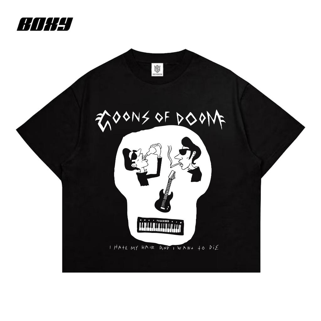 Seisin Boxy Goons of doom เสื้อยืดเพลง Oversize fit Short Sleeve unisex