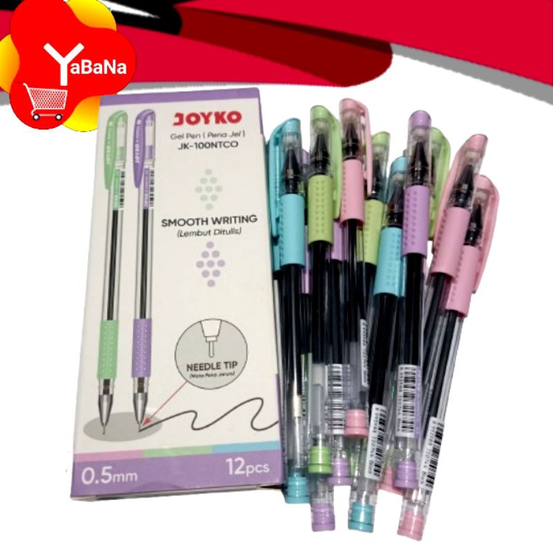 Joyko JK-10ONT /JK-100NTCO O.5 mm ปากกาเจล 1 โหล 12 ชิ้น