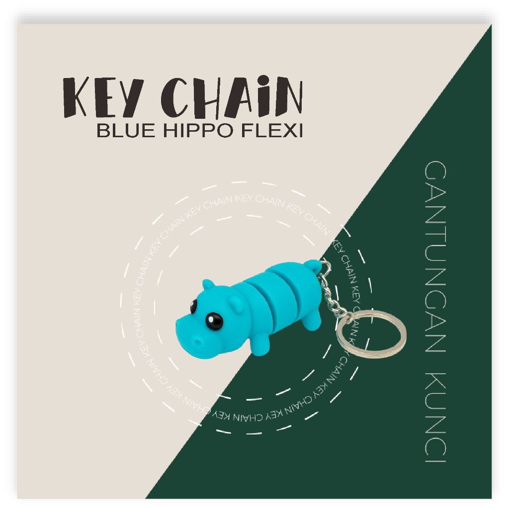 GANTUNGAN KEYCHAIN HIPPO HORSE CUTE FLEXY HORSE CHILDRENS TOY PLA+