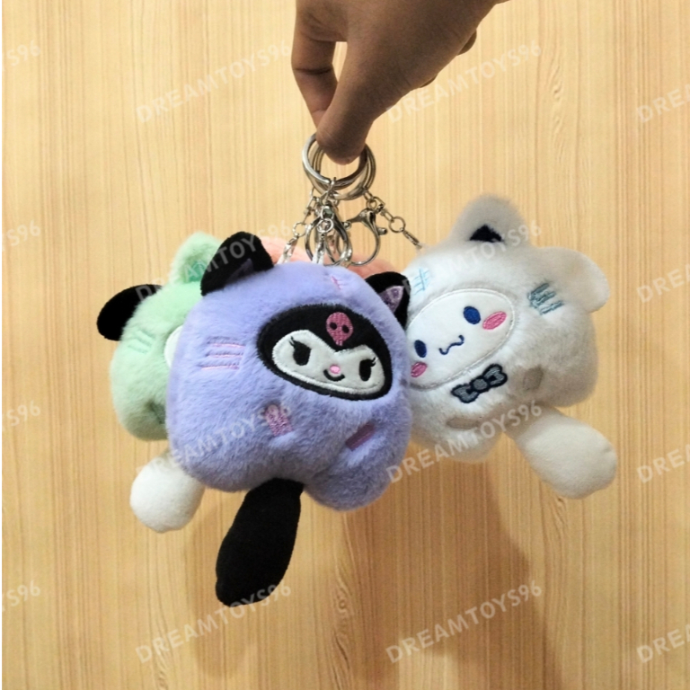 GANTUNGAN Dreamtoys96 My Melody kuromi พวงกุญแจกระเป๋า Charm Feather Sanrio Lollipop