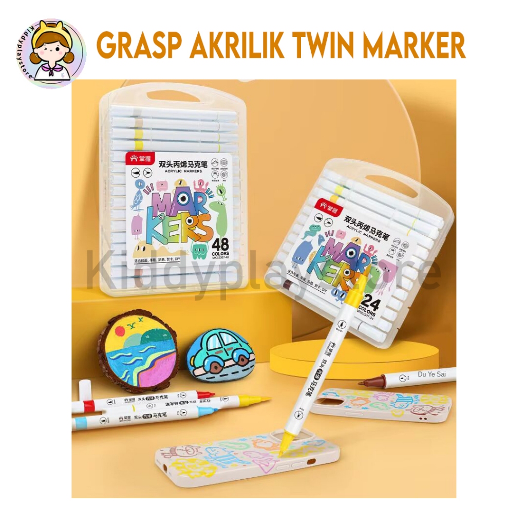 Grasp Acrylic Twin Marker 2307 12/24/36/48 สี