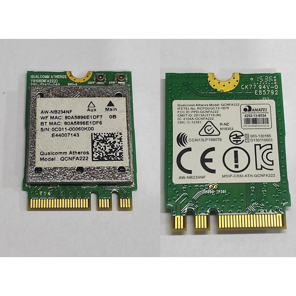 WIFI CARD การ์ดไร้สาย QCNFA222 Qualcomm Atheros AW-NB234NF