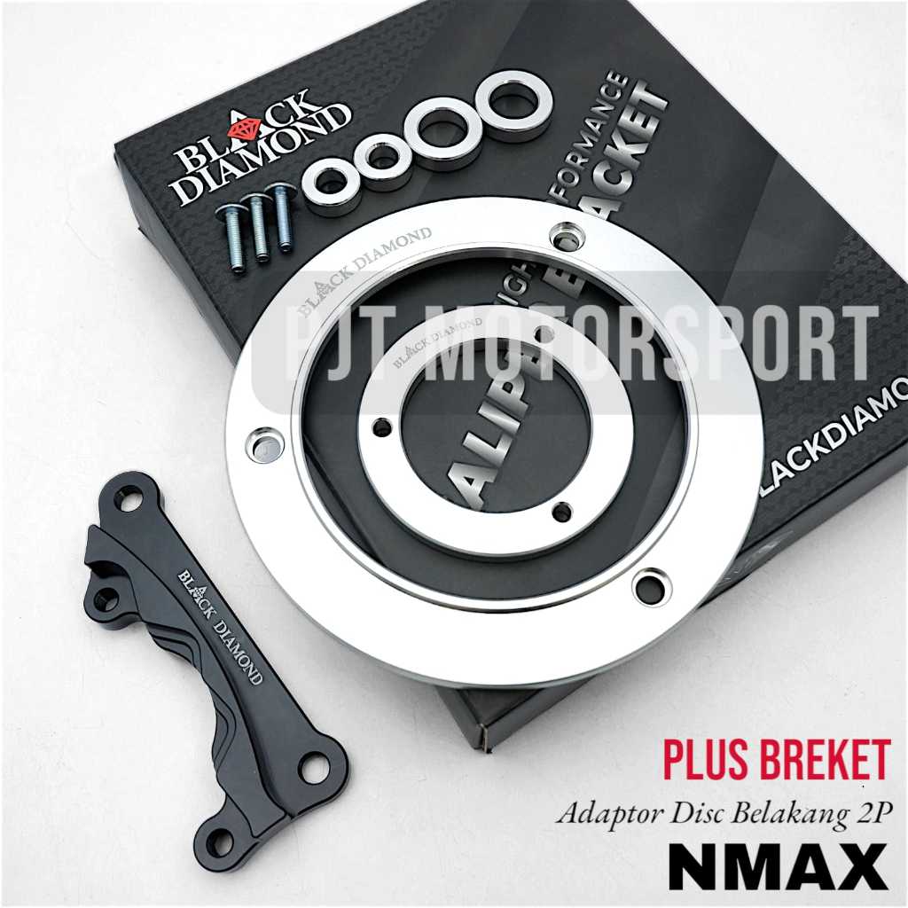อะแดปเตอร์แผ่นหลัง Nmax New 155 / Turbo / Neo S / Turbo Techmax Spacer 2 Piston Caliper Rims BLACK D