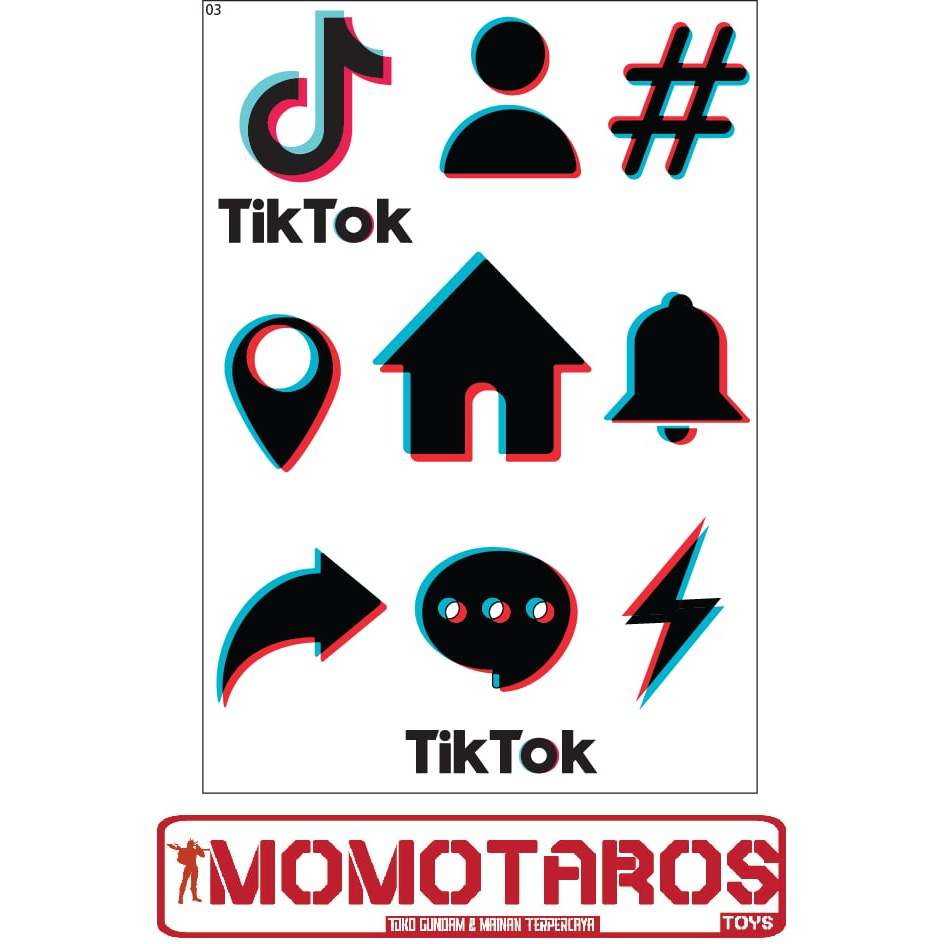 Tik Tok Tiktok Sticker 1 ชิ้น