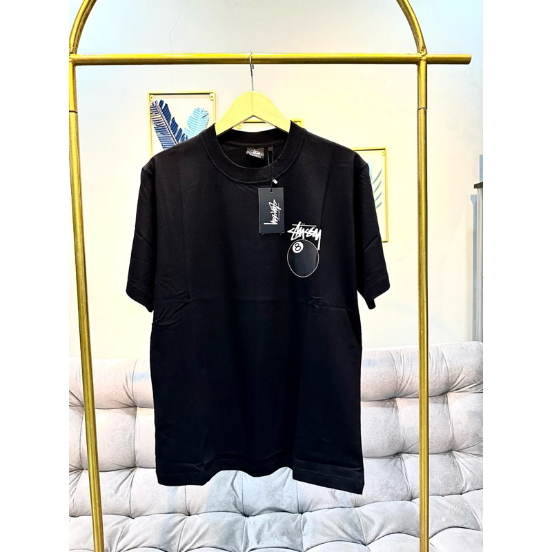 เสื้อยืดสีดําพิมพ์ลาย Stussy 8ball