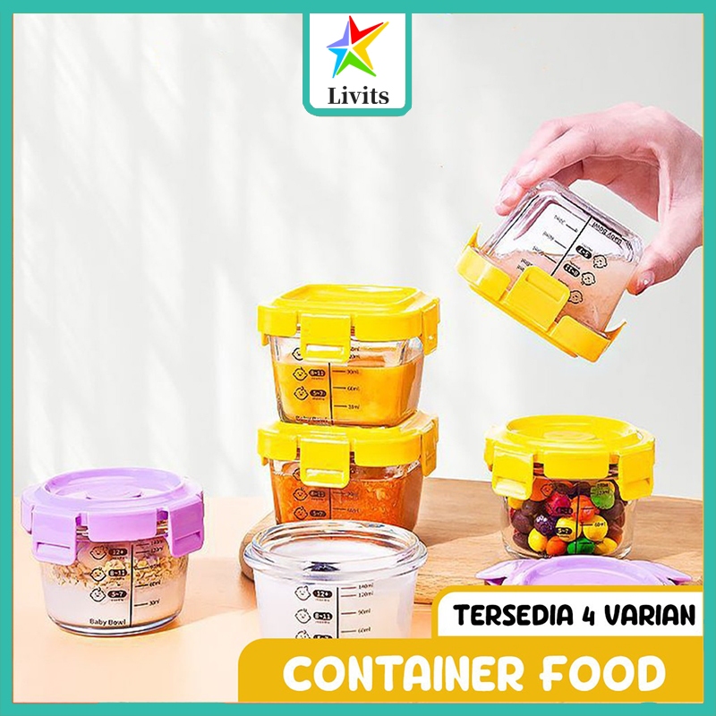 LV - Baby Food Container Glass ภาชนะเก็บอาหารเด็ก แก้ว MPASI Storage Bpa Free