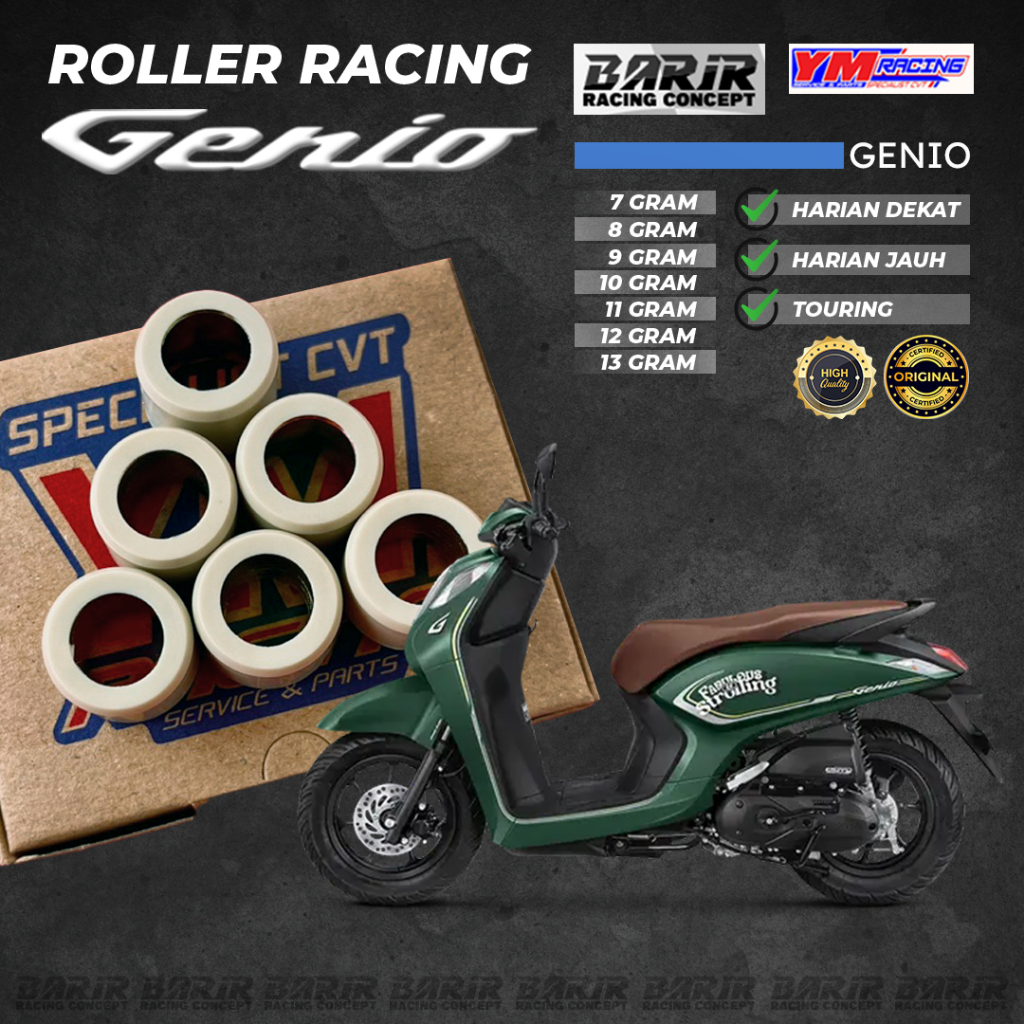 GENIO YM RACING ROLLER 1 ชุด (6 ชิ้น) สามารถ MIX/Cross 7gr 8gr 9gr 10gr 11gr 12gr 13gram automatic m