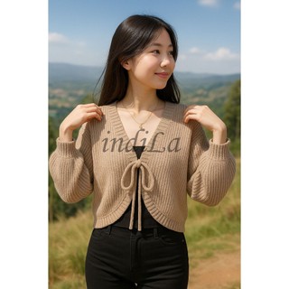 Bolero Tali Joly Sweater Rajut Wanita |  Atasan Wanita Tali Gojlog Depan Oversize Kekinian