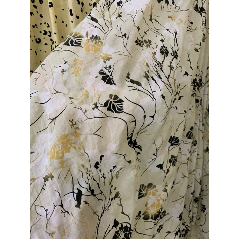 KATUN ผ้าคอตตอนลายพรีเมี่ยม || ผ้าฝ้ายบด MOTIF || Lq ราคา 0.5 Mtr