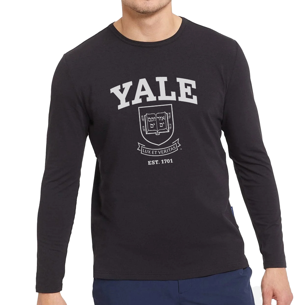 เสื้อยืดแขนยาวพรีเมี่ยม YALE University Cotton Combed