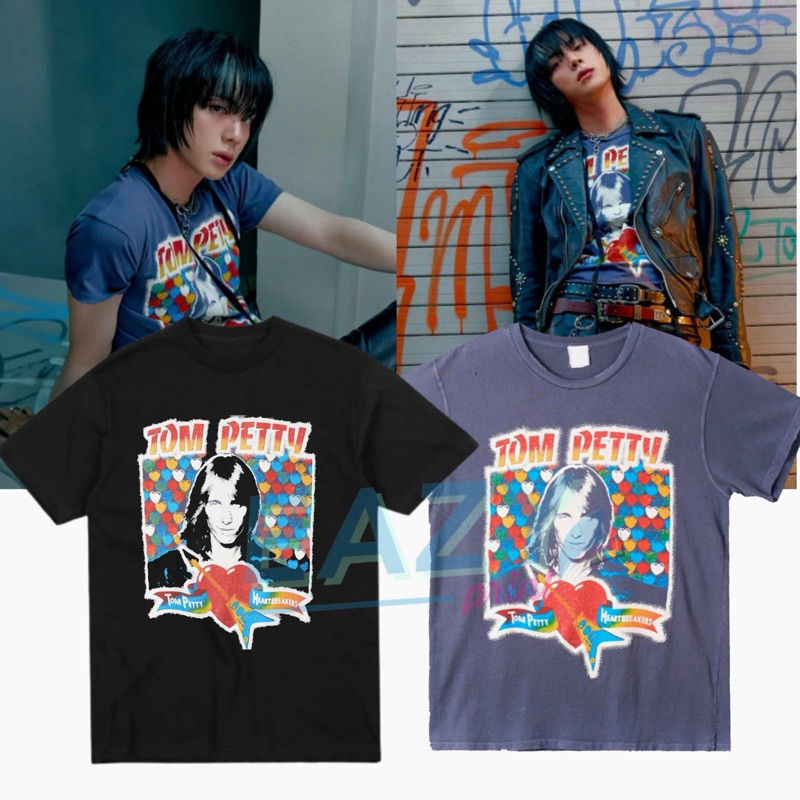 TOM PETTY 90s BTS JIN ECHO TSHIRT BTS SEOKJIN KPOP IDOL OUTFIT BANGTAN สไตล์ ARMY