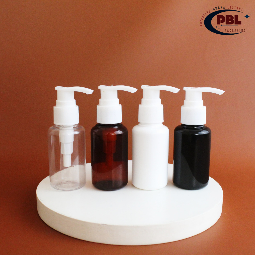 60 ML Tubular Pump Bottle / 60 ML Lotion Pump Bottle / 60 ML Soap Bottle - 24 White Neck Pump Cap