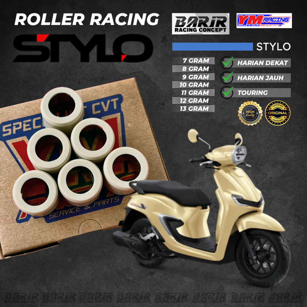 YM RACING STYLO ROLLER สามารถผสม/Cross 7gr 8gr 9gr 10gr 11gr 12gr 13gram automatic motor honda รถจัก