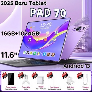 2025 Tablet android 13 Baru Infinix Pad 70 /Pro14 Tab 12inch 16GB+1T Tablet Anak Android Murah