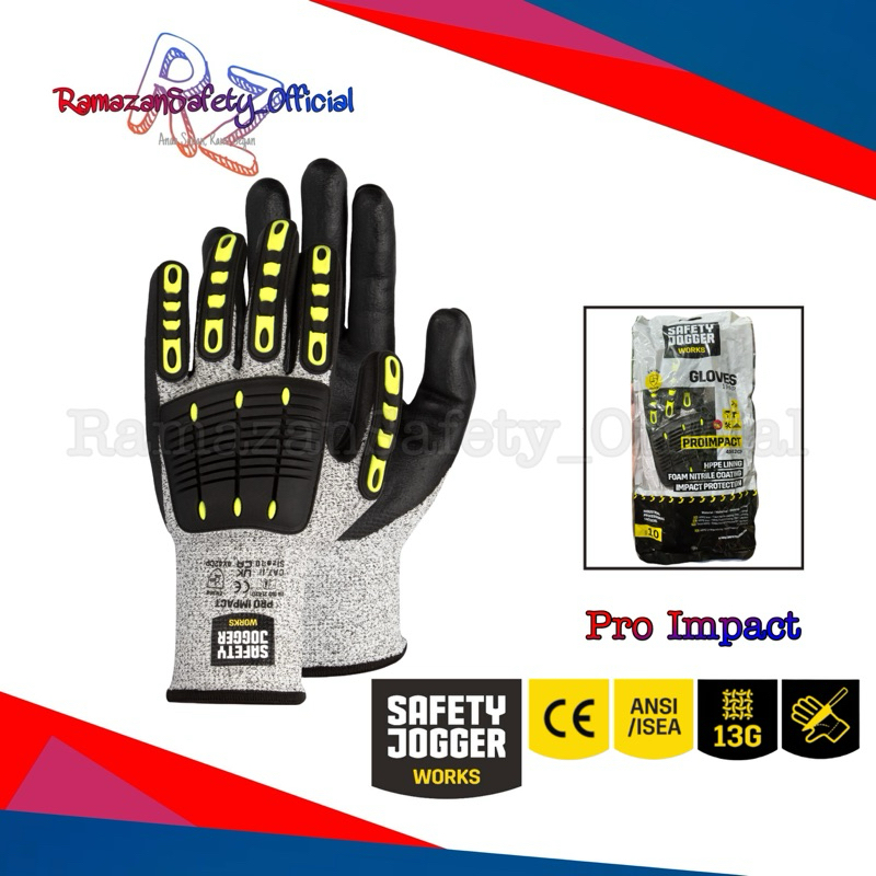 ถุงมือสําหรับงานหนัก Safety Jogger Pro Impact ดั้งเดิม