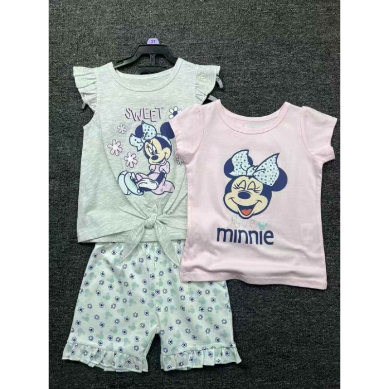 READY (2T) Disney ~ 3in1 Minnie & Mickey Set (2 Tops + 1 Pen) ตัดเล็ก