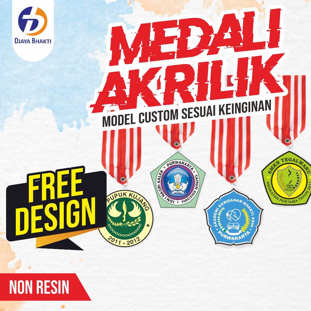 CUSTOM NON-RESIN ACRYLIC MEDAL / GRADUATION MEDAL / CUSTOM ACRYLIC MEDAL / ROPE [ออกแบบฟรี]
