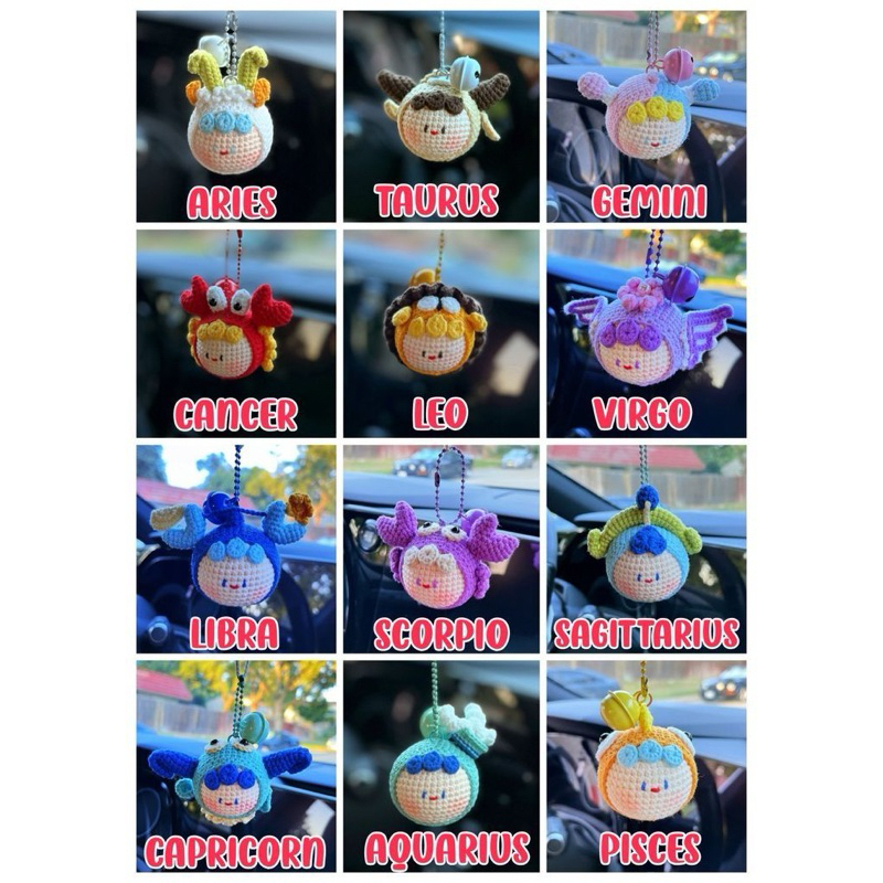 AMIGURUMI KEYCHAIN CROCHET ZODIAC