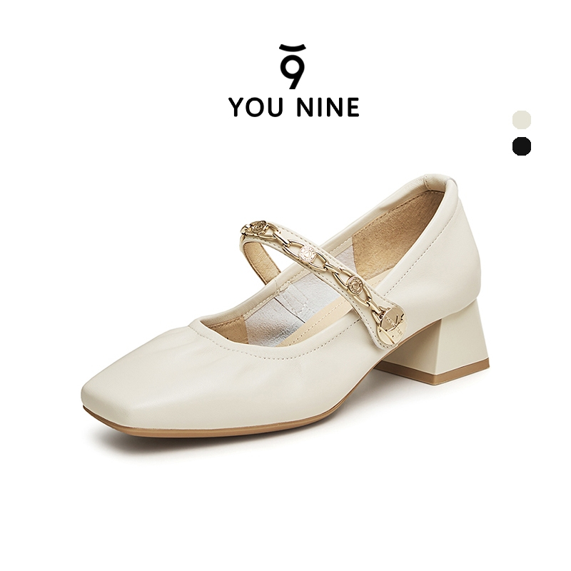 You Nine - Mocha Marshmallow รองเท้าส้นแบน Minimalist Slip On Heels สําหรับผู้หญิง 87