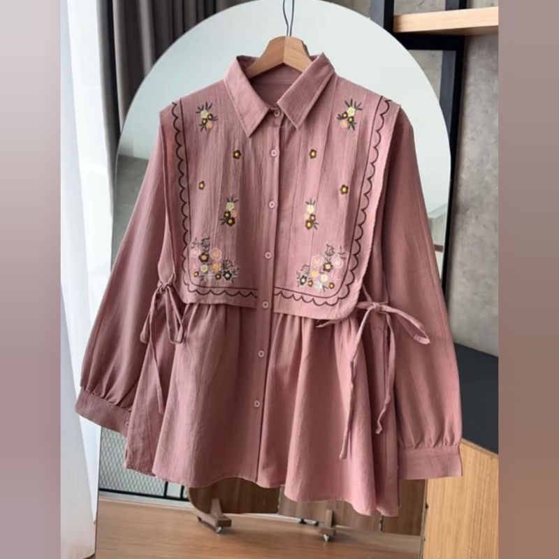 ARTISA BLOUSE EMBROIDERED LINEN RAMI
