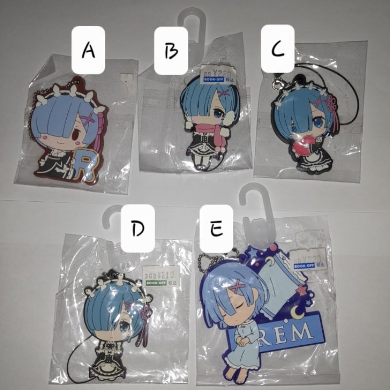 GANTUNGAN REM Re:Zero พวงกุญแจสายยางพวงกุญแจ Re Zero