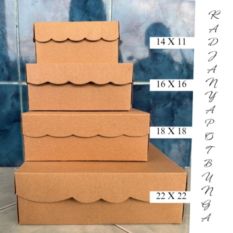 (KRAFT) กล่องเค้ก กล่องข้าว/กล่องเค้ก R3A R6 R8 R9 พิมพ์ R11 Aqua