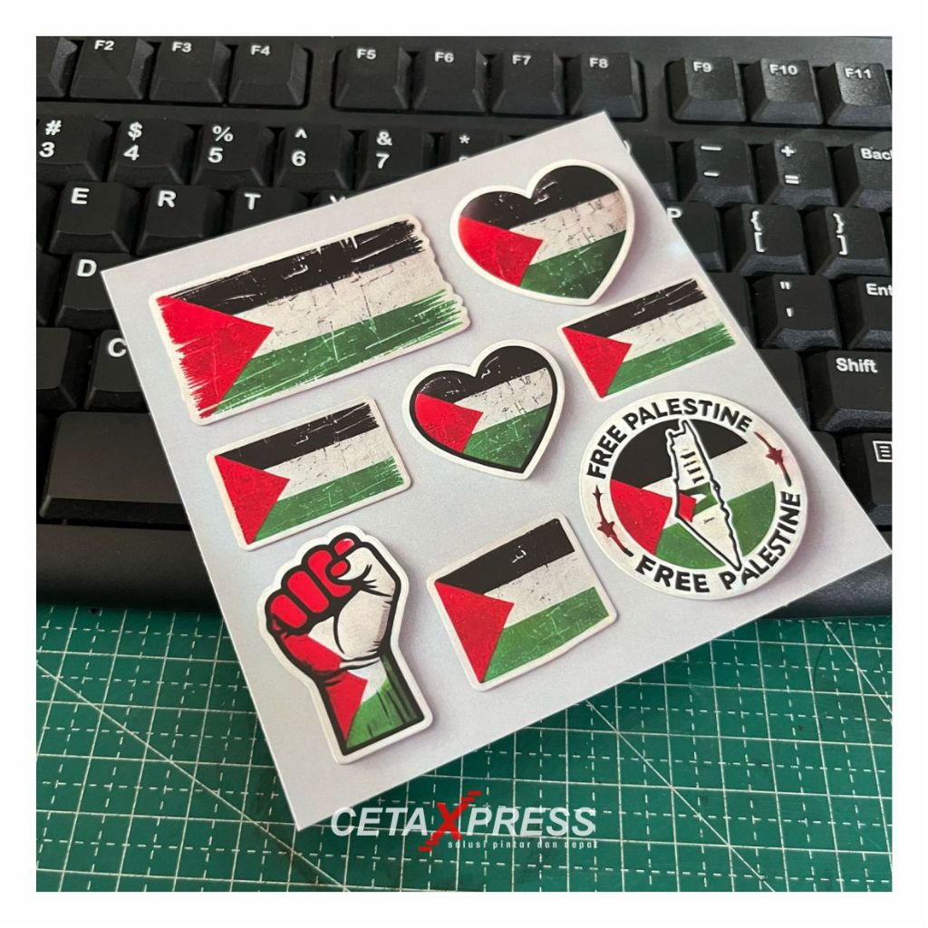 สติ๊กเกอร์ฉลาก FLAG PALESTINE