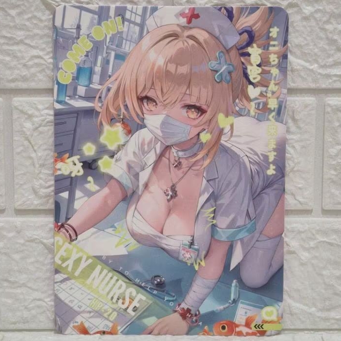 A5 Genshin Impact Yoimiya พยาบาลการ์ดรูปถ่าย