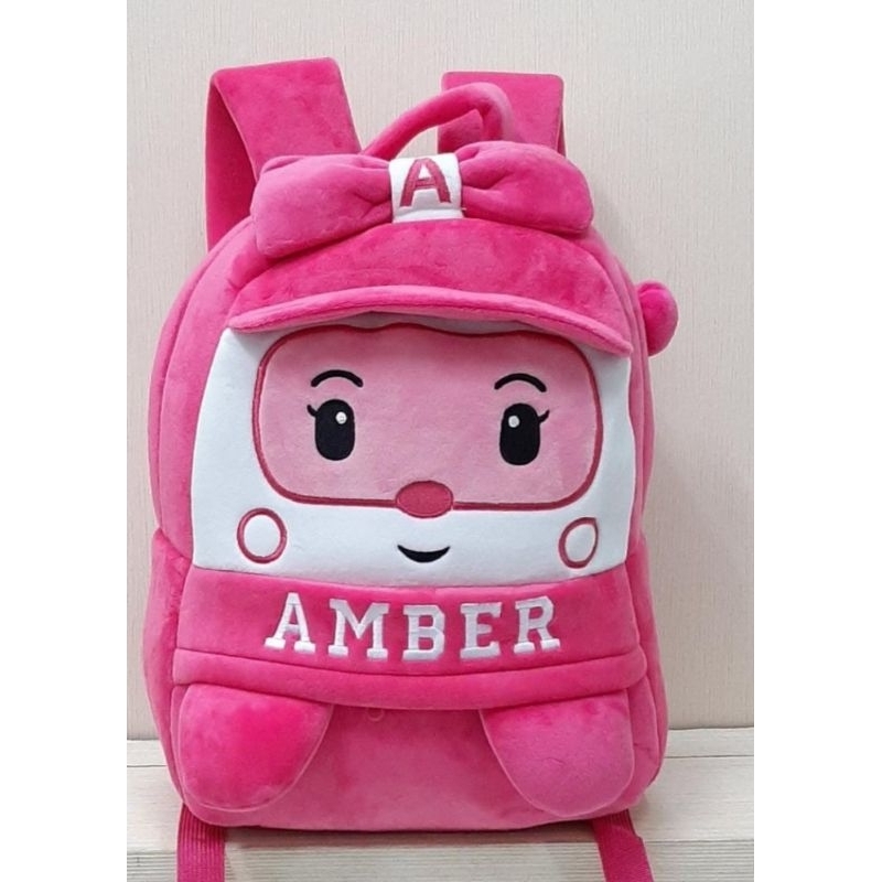 กระเป๋าเป้สะพายหลังเด็กตุ๊กตาเครื่องบิน Poll Amber Bagpack Robocars Girls Size M Preloved PL Prelove