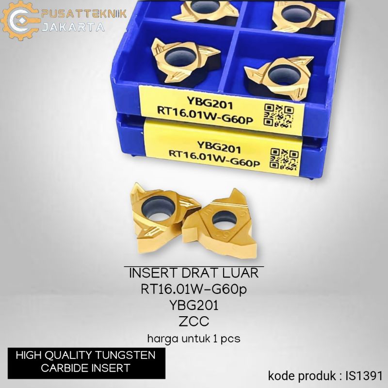 Is1391 1 ชิ้นด้ายภายนอกใส่ RT16.01W - G60P YBG201 ZCC แบบเดียวกับ MMT 16ER AG60 เหมาะสําหรับวัสดุเหล