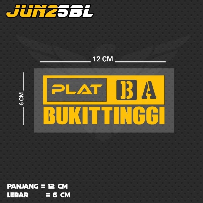สติ๊กเกอร์ตัดด้วยจาน BA BUKITTINGGI WRITING / JUN25BL SB