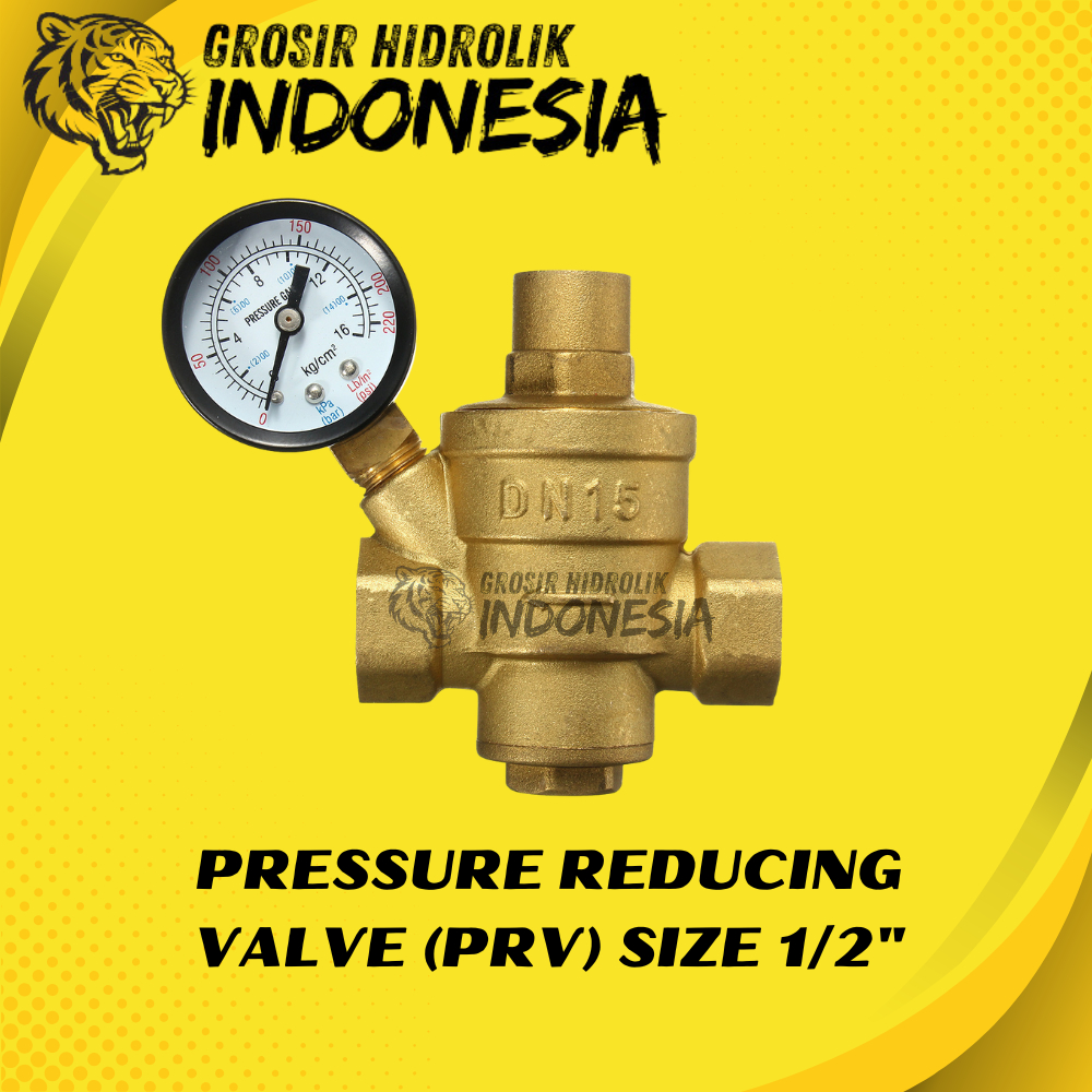 1/2'' PRV PRESSURE REDUCER VALVE BRASS WATER REGULATOR ขนาด 1/2''